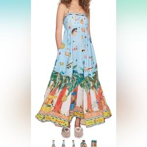 Colorful Maxi Dress with Tropical Print